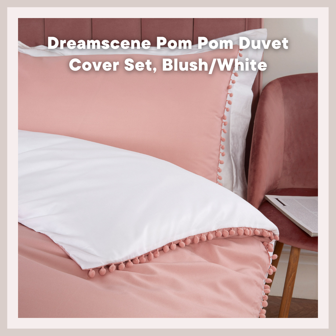 Dreamscene Pom Pom Duvet Cover Set