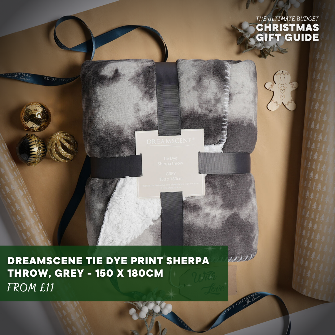 Dreamscene Tie Dye Print Sherpa Throw