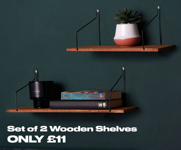 OHS Set Of 2 Wood Shelf