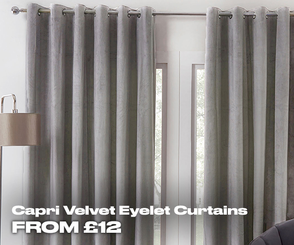 Sienna Home Capri Velvet Eyelet Curtains