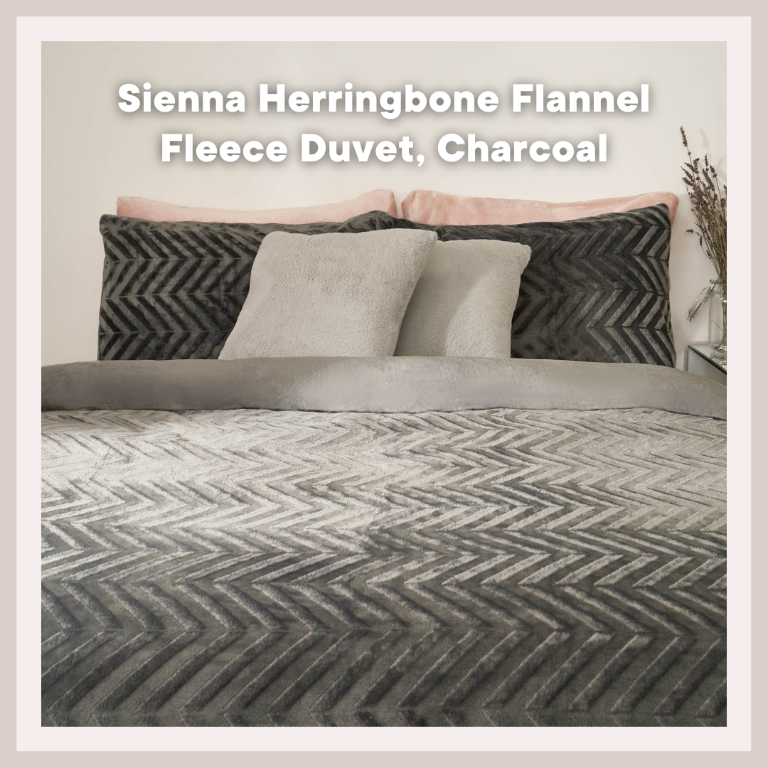 Sienna Herringbone Flannel Fleece Duvet