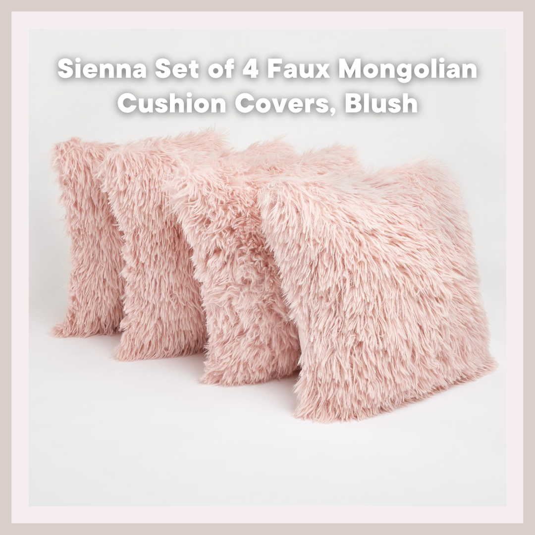Sienna Set of 4 Mongolian Cushion Covers