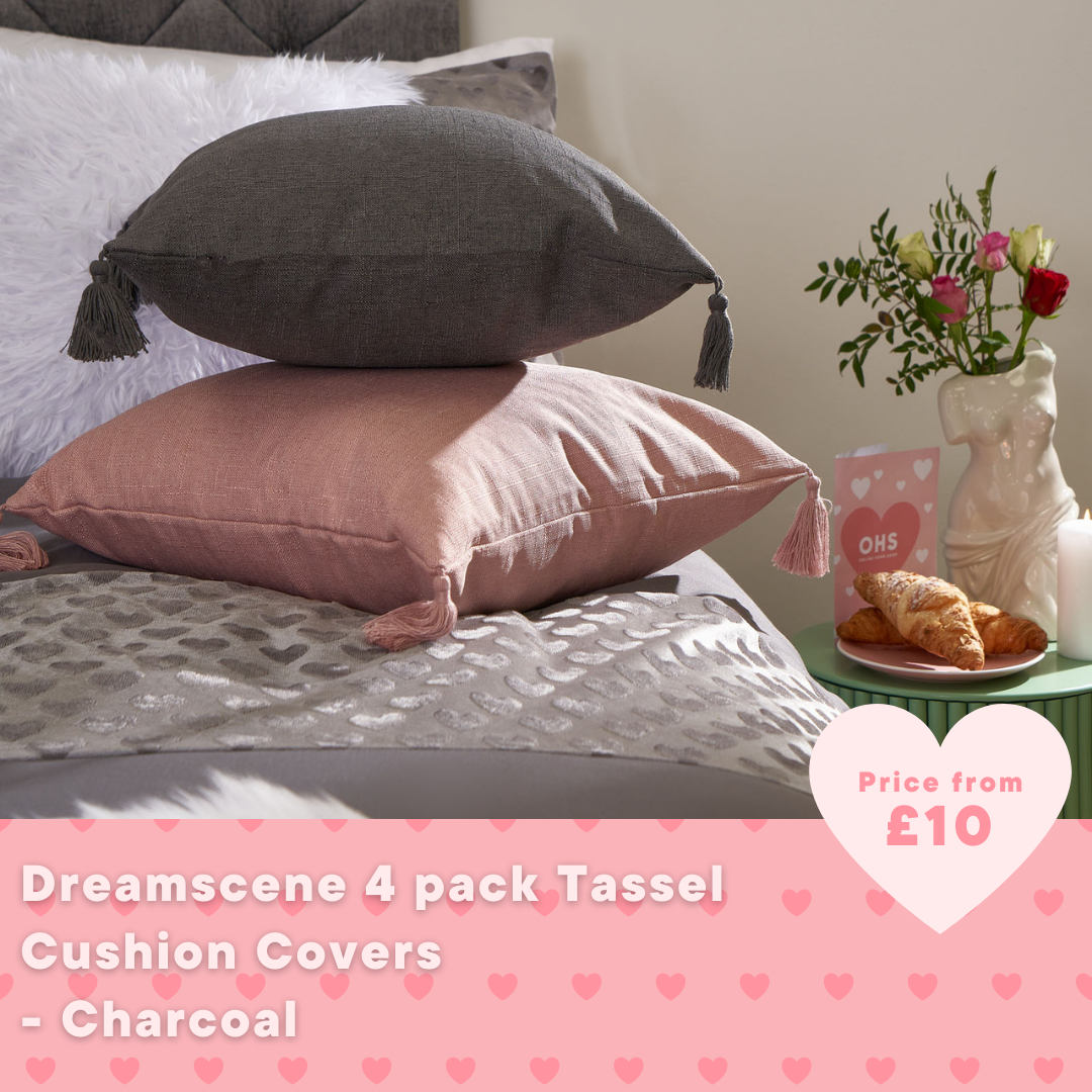 Dreamscene 4 pack Tassel Cushion Covers