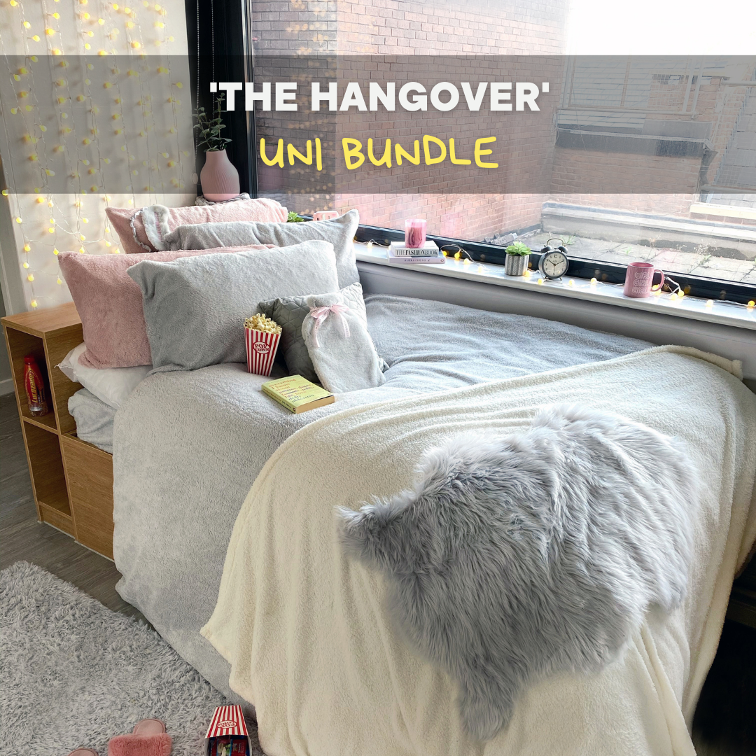 The 'The Hangover' uni bundle which includes our Brentfords Teddy Fleece Duvet Cover Set